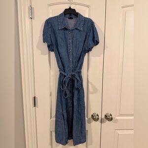 Ann Taylor Blue Midi Dress